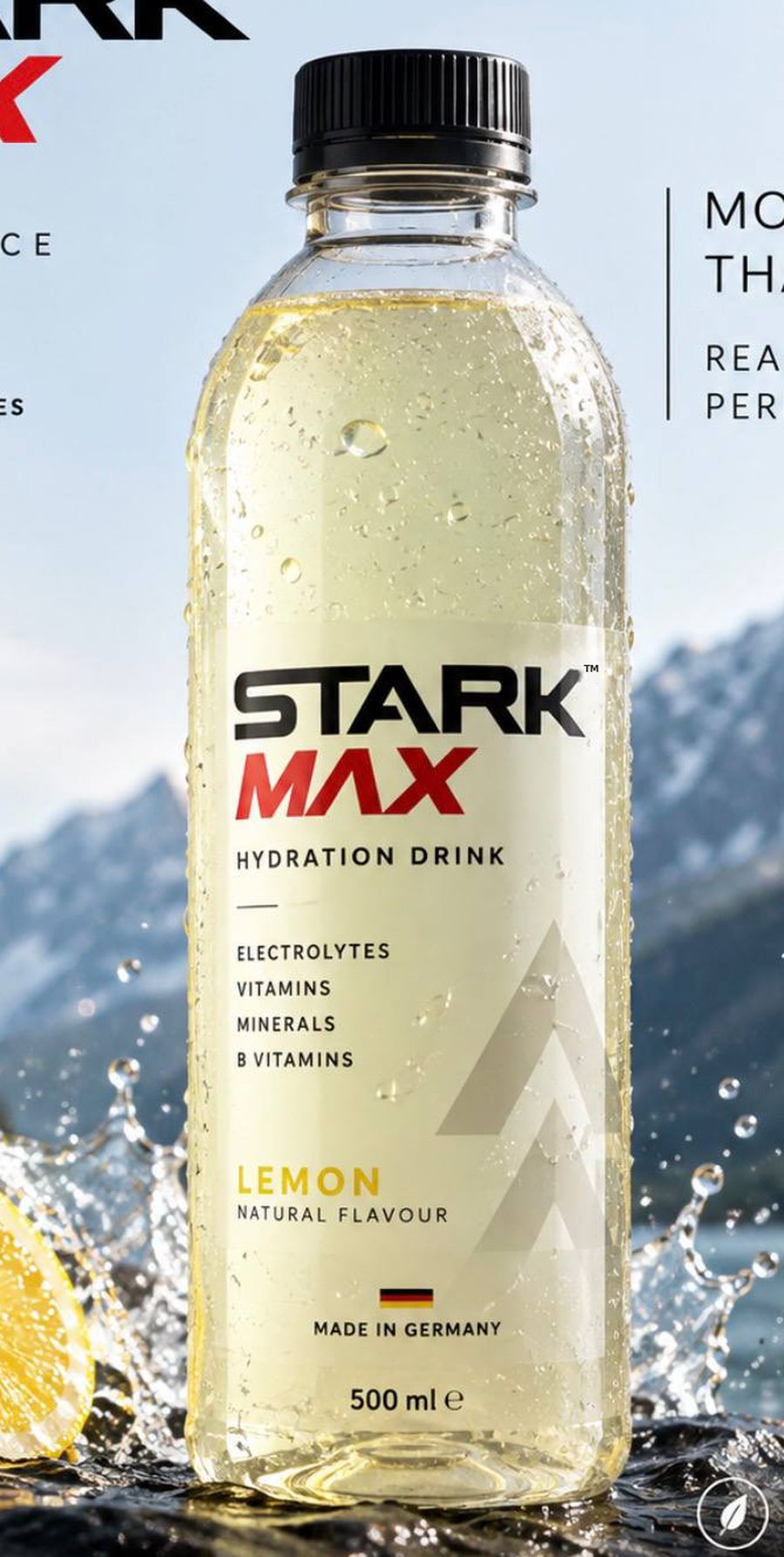 STARK MAX Hydration Drink, lemon, 500 ml bottle
